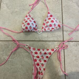 Strawberry Print thong Bikini